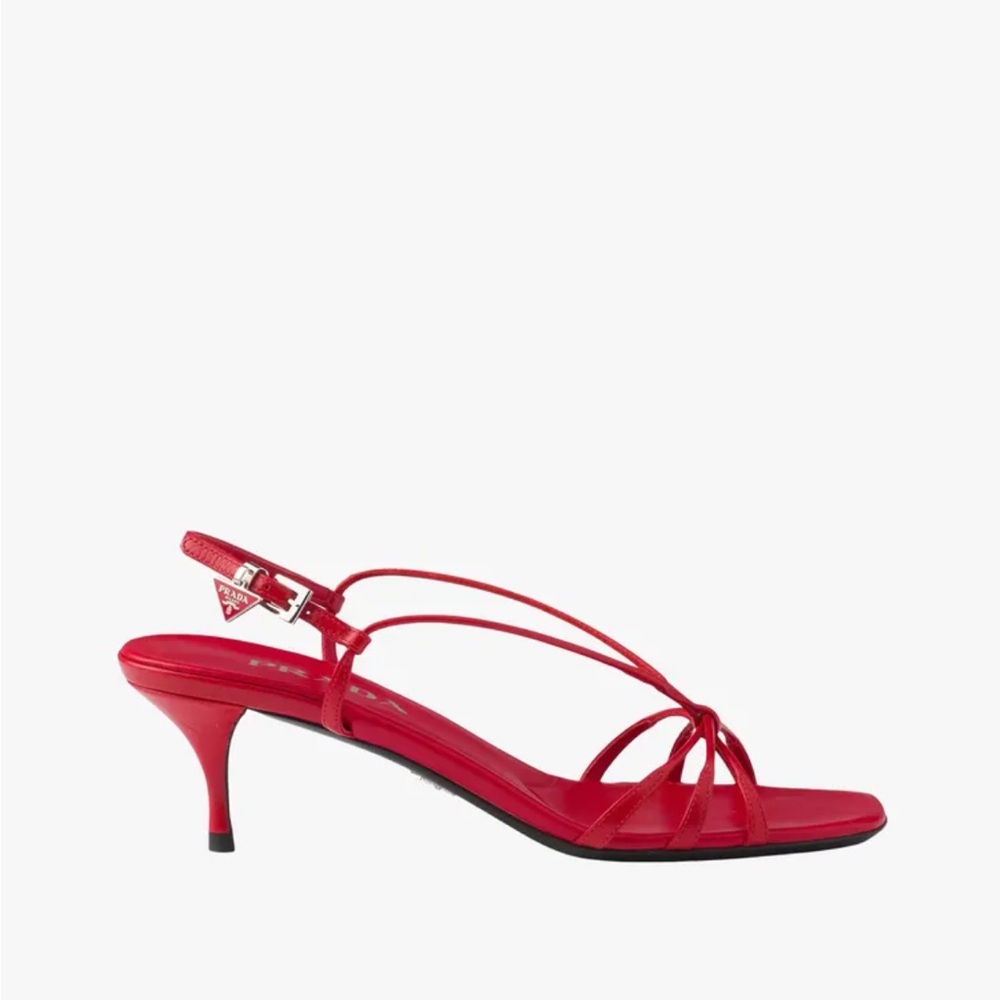 Prada Red Strappy Heels